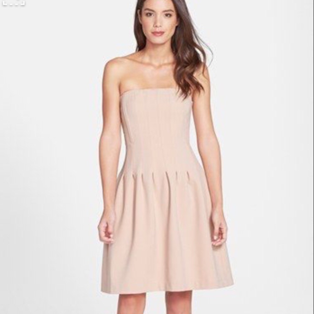Felicity & Coco blush strapless cocktail dress